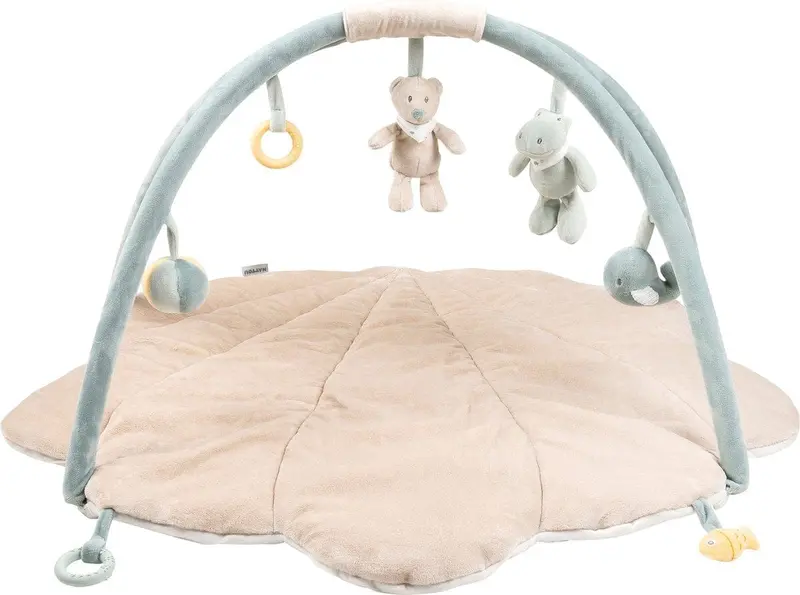 Nattou Tappeto Gioco Con Fiocchi - Romeo, Jules E Sally - 90X80 Cm - Beige