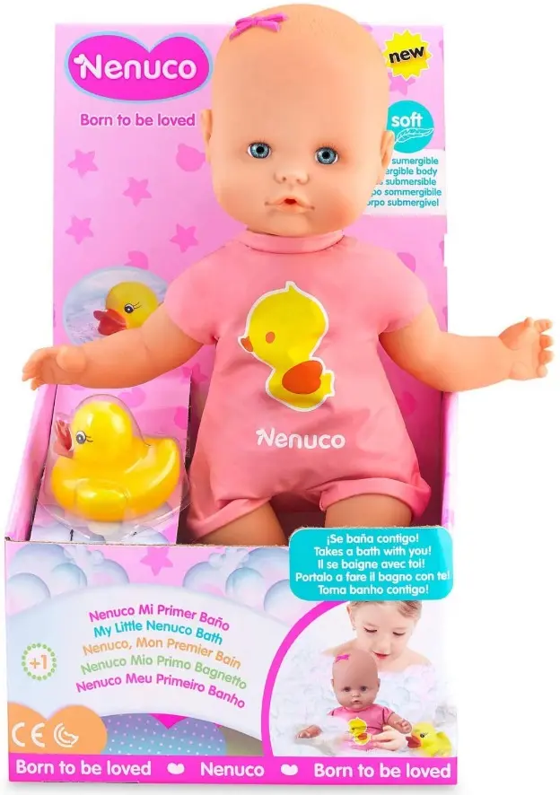 Nenuco bagno con corpo morbido, Bambola bagnetto per bambine +12Mesi