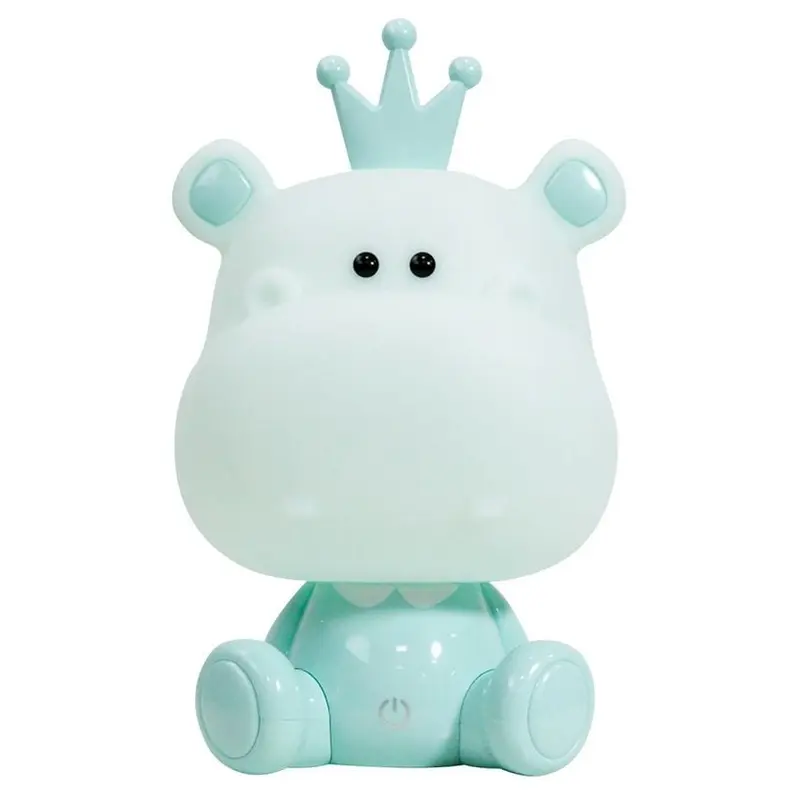 Netlighting Hippo Lampada da tavolo per bambini a LED integrati, verde