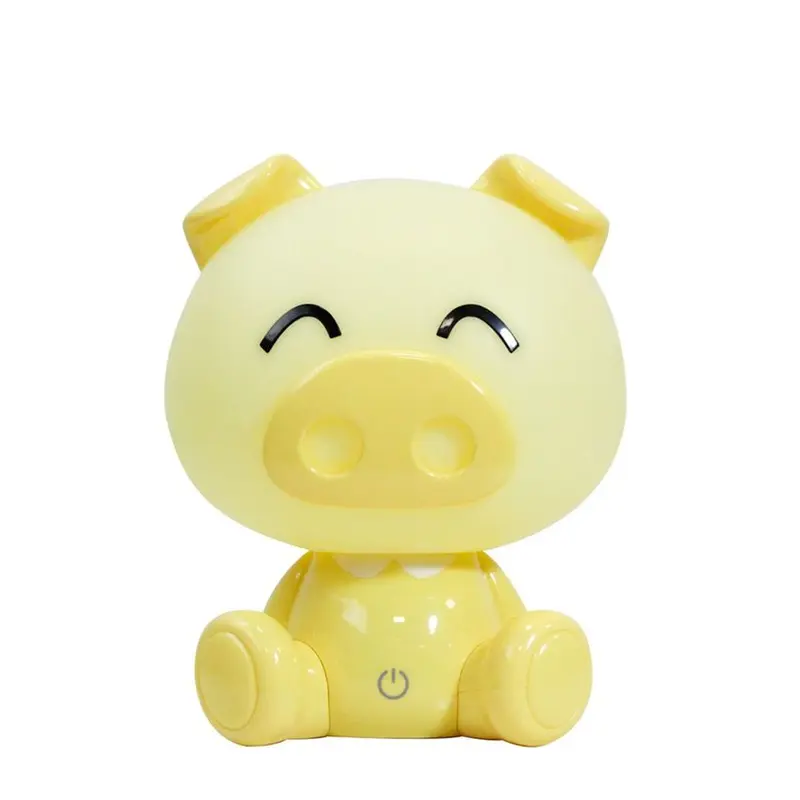 Netlighting Piggy - Lampada da tavolo per bambini a LED integrato, gialla