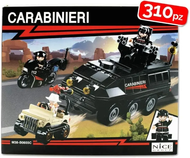 Nice Costruzioni Carabinieri, Autoblindo con Personaggi e Veicoli 310 pezzi