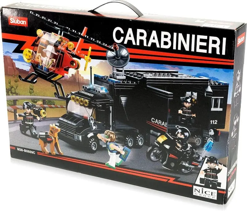 Nice Costruzioni Stazione Operativa Mobile, Mattoncini Compatibili Carabinieri 535 pezzi