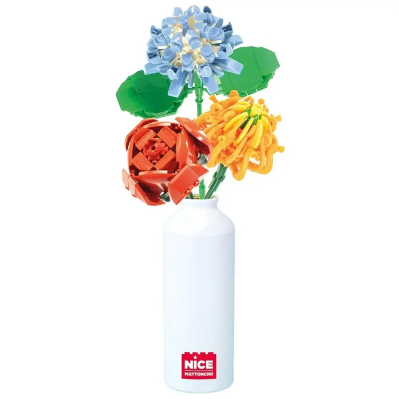 Nice Flower Mattoncini, Vaso con 3 Fiori