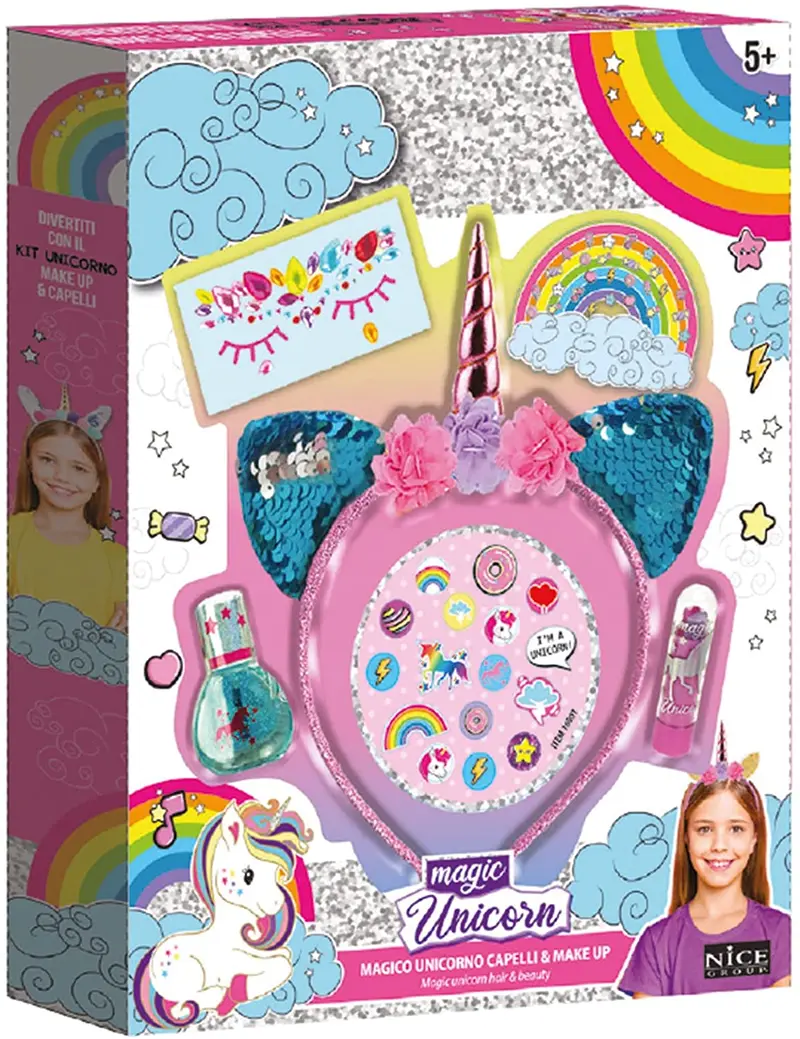 Nice Magic Unicorn set Make Up Unghie e Capelli