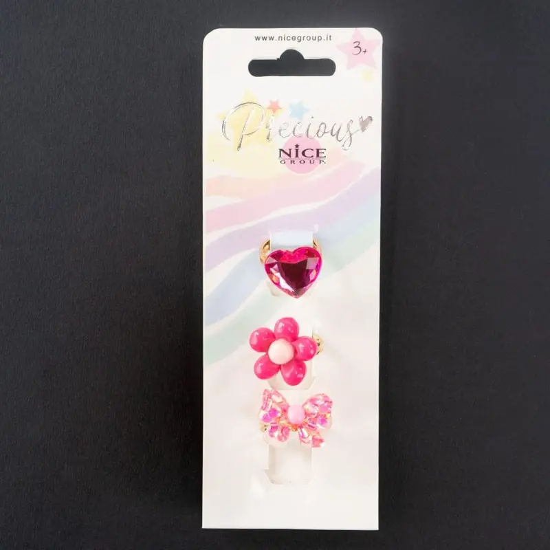 Nice Precious- Confezione da 3 anelli per Bambia