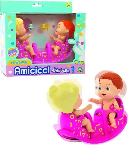 Nuovi Cicciobello Amicicci con Dondolo e due Bambole