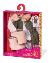 Og dolls Our Generation Fun Fur Fall Abito Pelliccia Invernale Per Bambole 46 Cm