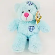 Orsetto celeste con toppe 16"- Teddy Mountain