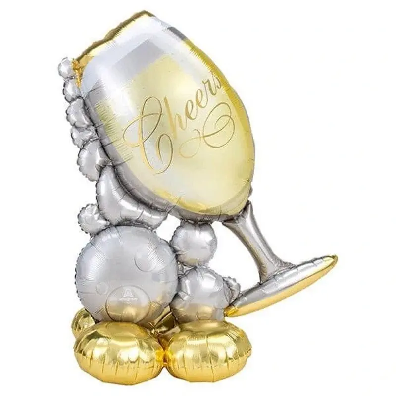 Palloncino Mylar Calice con Bolle 104x129cm - Bigiemme