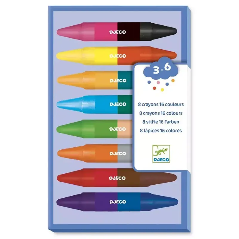 Pastelli a Cera Doppio Colore Djeco