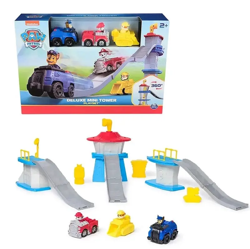 Paw Patrol Deluxe Torre di Controllo con 3 Veicoli