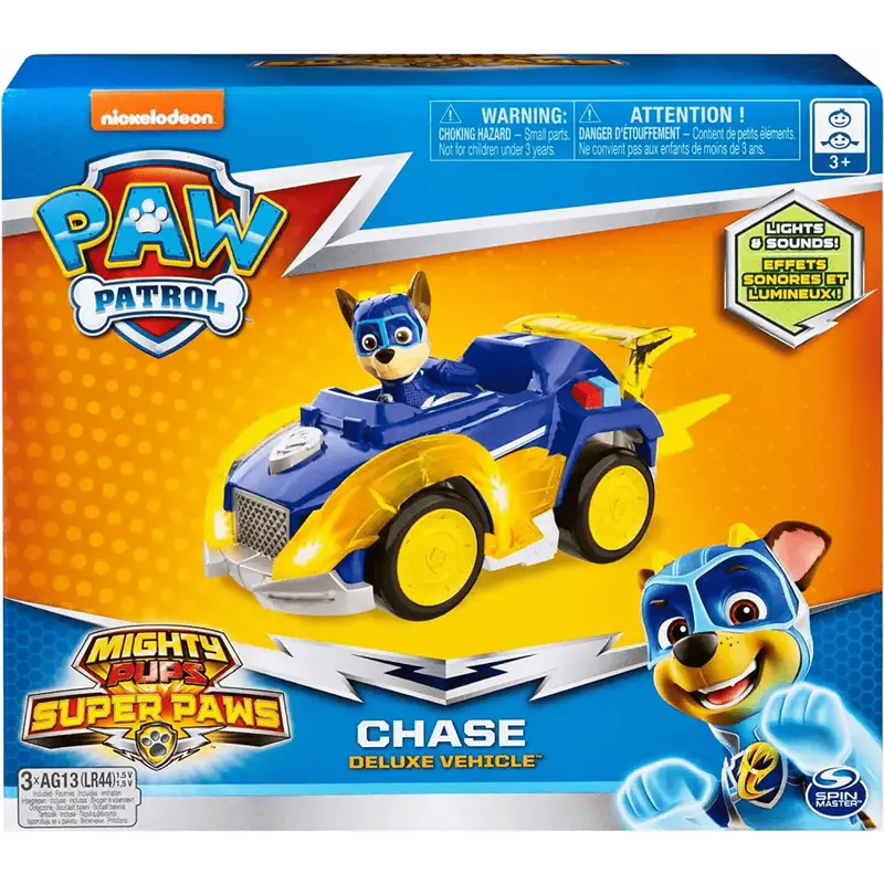 Paw Patrol Mighty Pups Veicolo deluxe Chase
