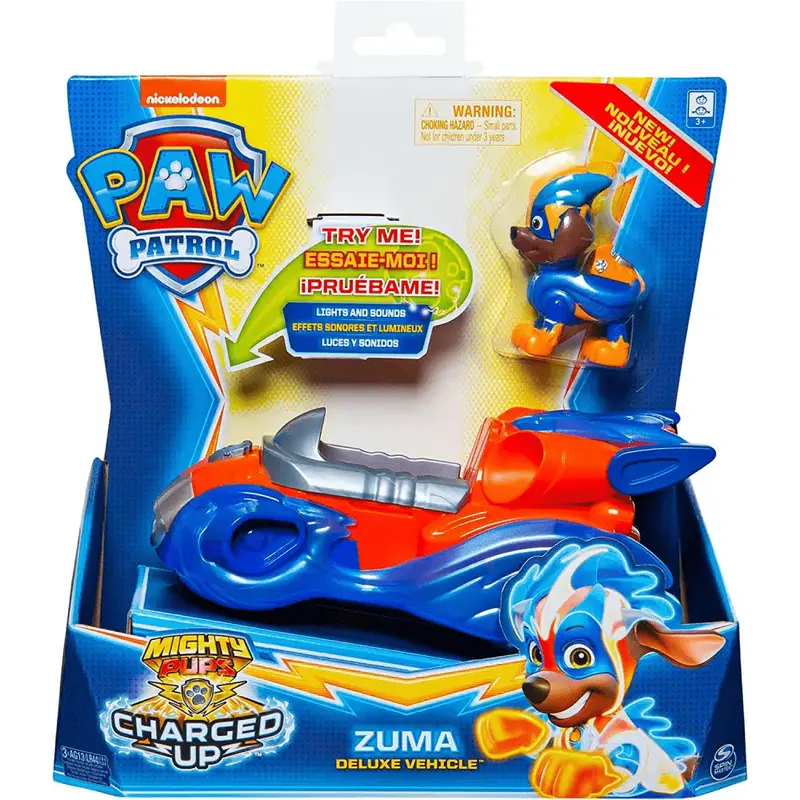 Paw Patrol Mighty Pups Veicolo deluxe Zuma