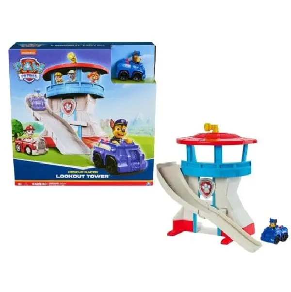 Paw Patrol Resque racer Torre con Personaggio su Veicolo