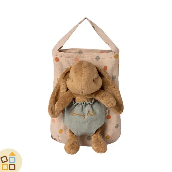PELUCHE 25CM CONIGLIO NELLA BORSA, BUNNY BOB