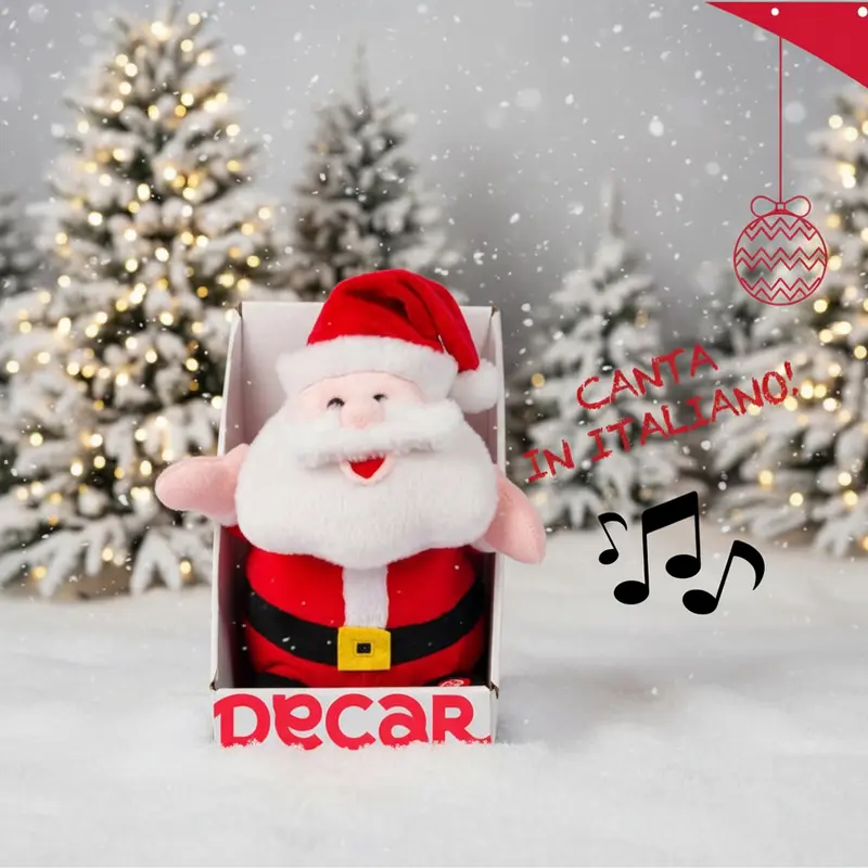 Peluche Babbo Natale Interattivo, si Muove e Canta in Italiano