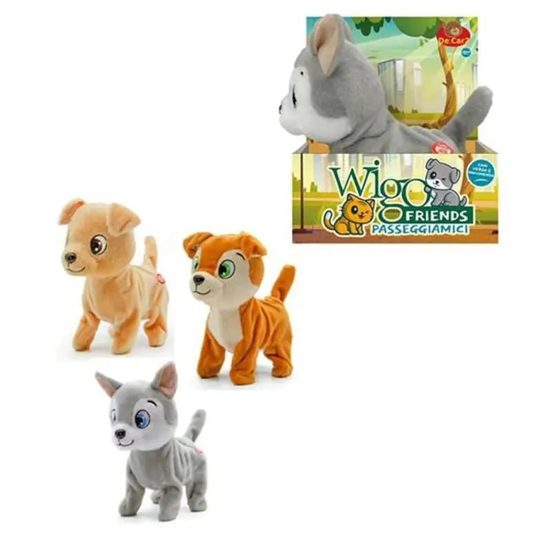 Peluche Cane Interattivo 25cm, Abbaia e Cammina