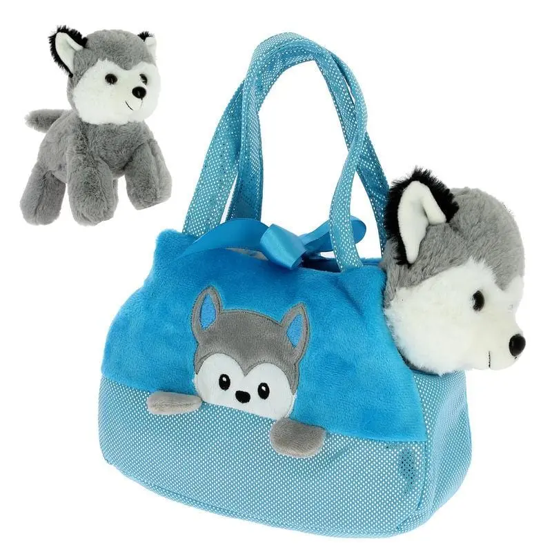 Peluche con Borsetta Cucciolo Husky