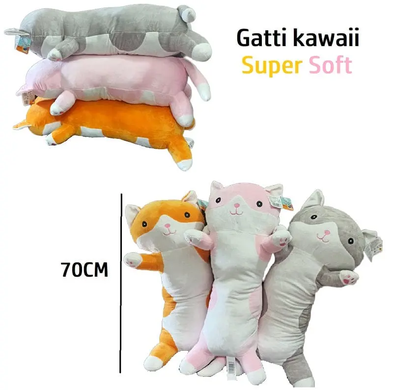 Peluche Gatti Kawaii Super Soft 70cm