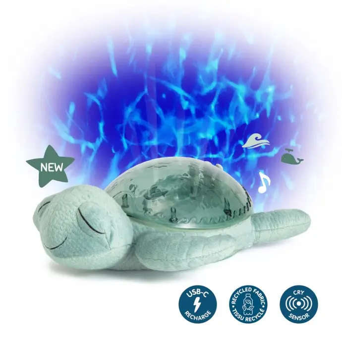 Peluche luce notturna - Tartaruga verde ricaricabile - Effetto acqua