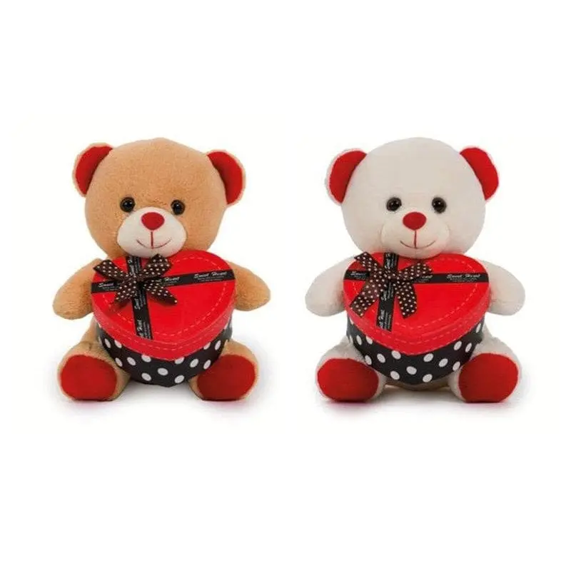 Peluche Orsetto 20cm con Scatola Cuore ideale per San Valentino
