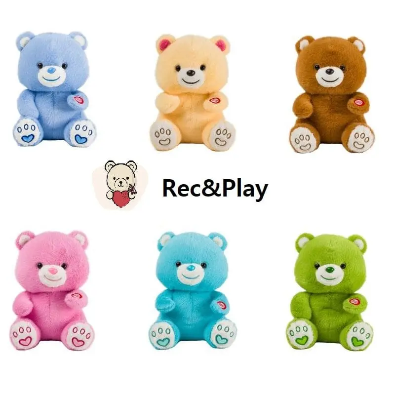Peluche Orsetto 25cm che Registra e Ripete il tuo Messaggio