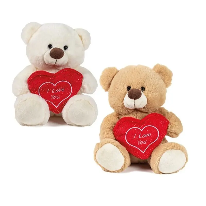 Peluche Orso 23cm con Cuore apribile a taschino - Decar
