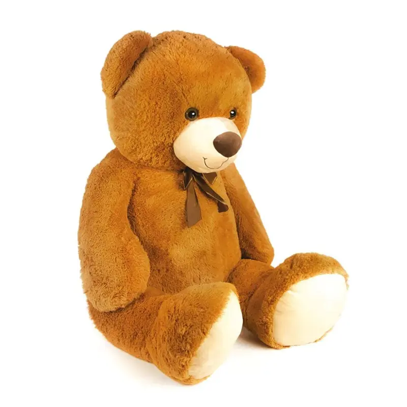 Peluche Orso Marrone Gigante 130cm con Fiocco