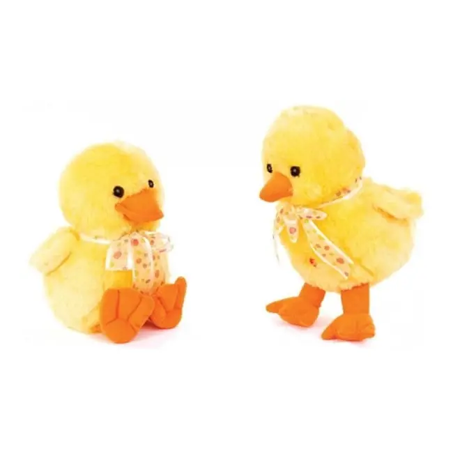 Peluche Paperotto Giallo 30cm con Fiocco