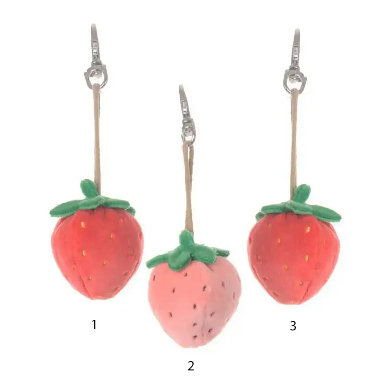 Peluche Portachiavi Fragola Rosa E Rosso 1 PEZZO COLORE A SCELTA