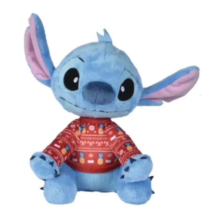 Peluche Stitch 25cm con maglioncino a tema Natalizio
