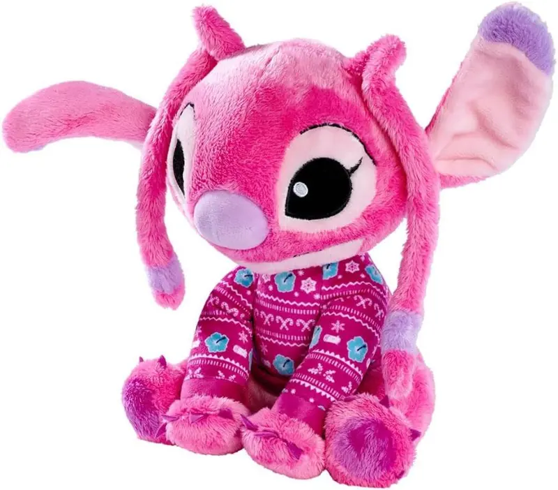 Peluche Stitch Angel 25cm Rosa con maglioncino