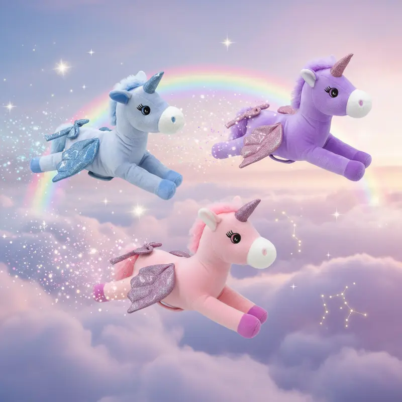Peluche Unicorno Interattivo con Suoni e Movimento delle Ali