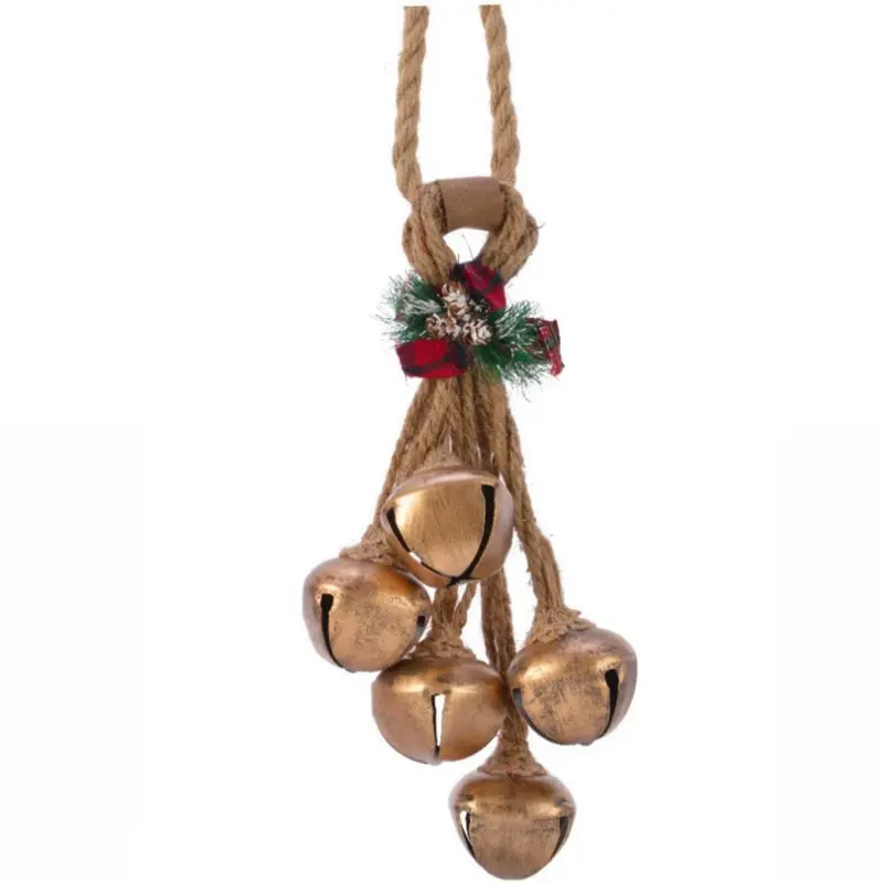 Pendaglio Campanelle Dorato Retroporta Natale Christmas