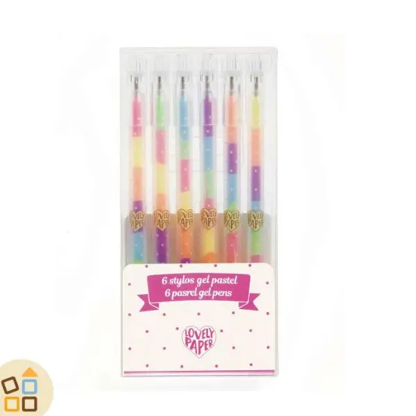 PENNE GEL ARCOBALENO PASTEL, SET 6 PZ