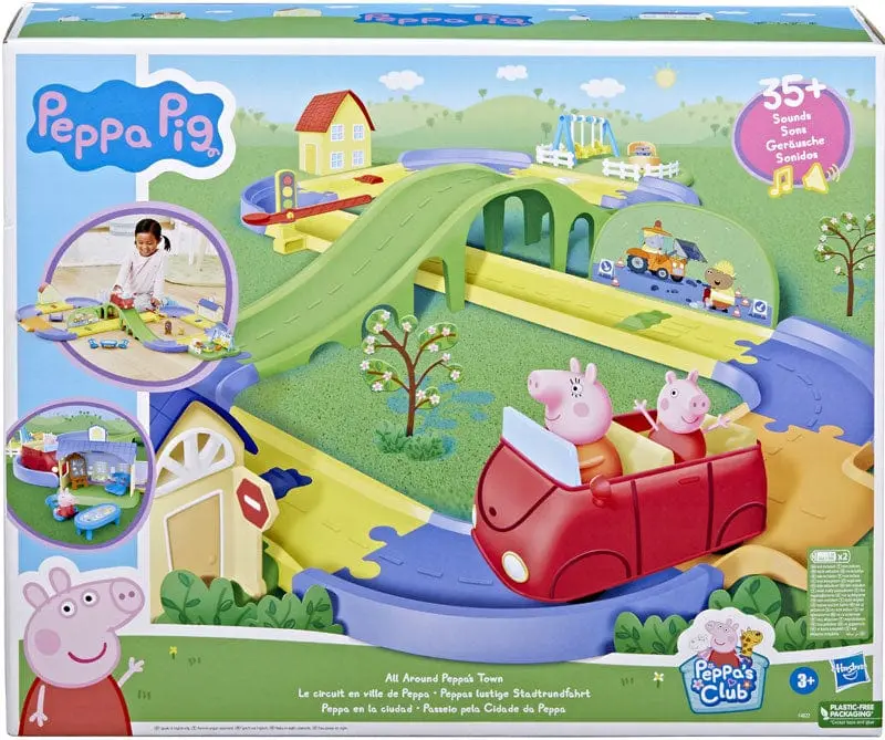 Peppa Pig Giro in Città, Circuito Motorizzato con Macchina di Peppa