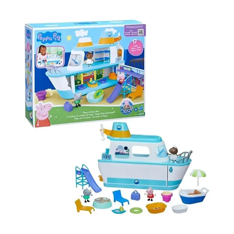 Peppa Pig La Nave da Crociera Di Peppa, playset con 17 Accessori