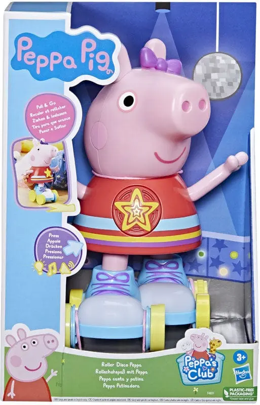 Peppa Pig Roller Disco, Bambola con Luci, Suoni e Frasi