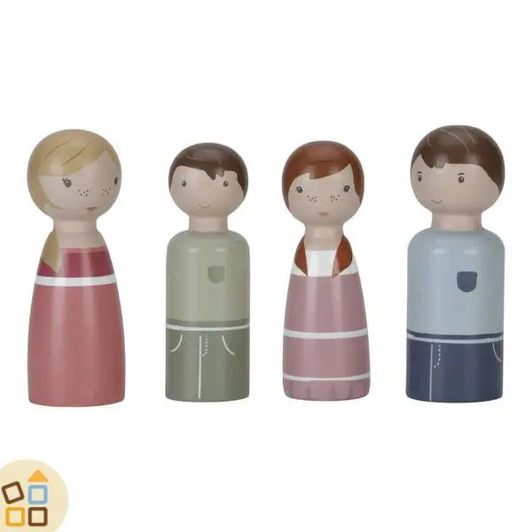 PERSONAGGI IN LEGNO, FAMIGLIA ROSA