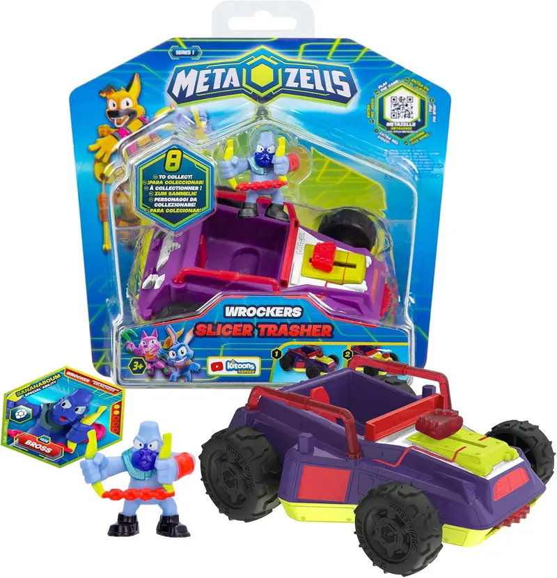 Personaggio Metazells Bross Con Veicolo IMC