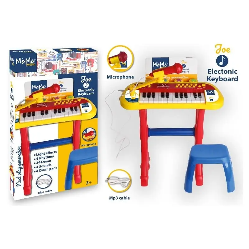 Pianola con Sgabello e Microfono per Bambini - MeMe Music