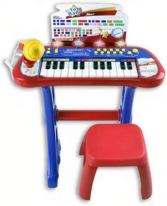 PIANOLA Elettronica con sgabello e microfono BONTEMPI