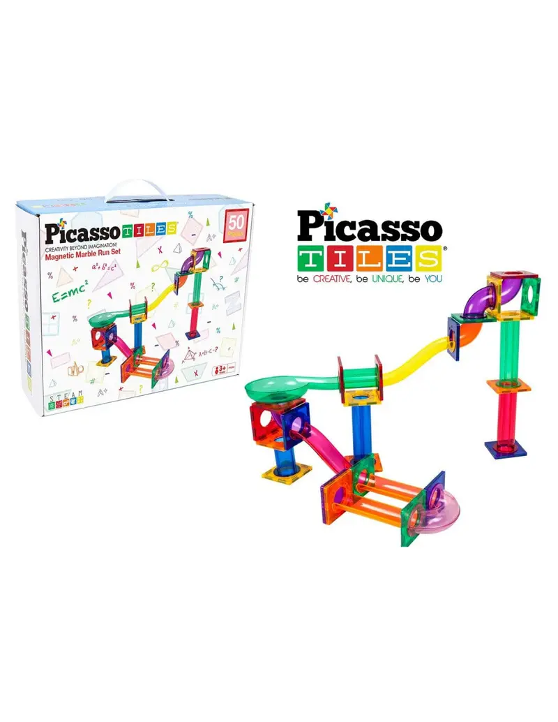 Picasso Tiles Magnetic Pista Biglie Blocchi 50 Pezzi