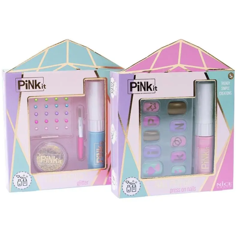 Pink It Nail Pen Gift, Set per Decorare Unghie