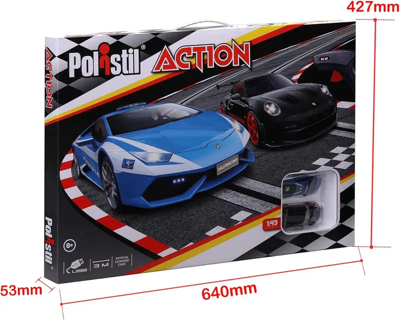 Pista Lamborghini Huracan Polizia e Porsche 911 GT3, Scala 1