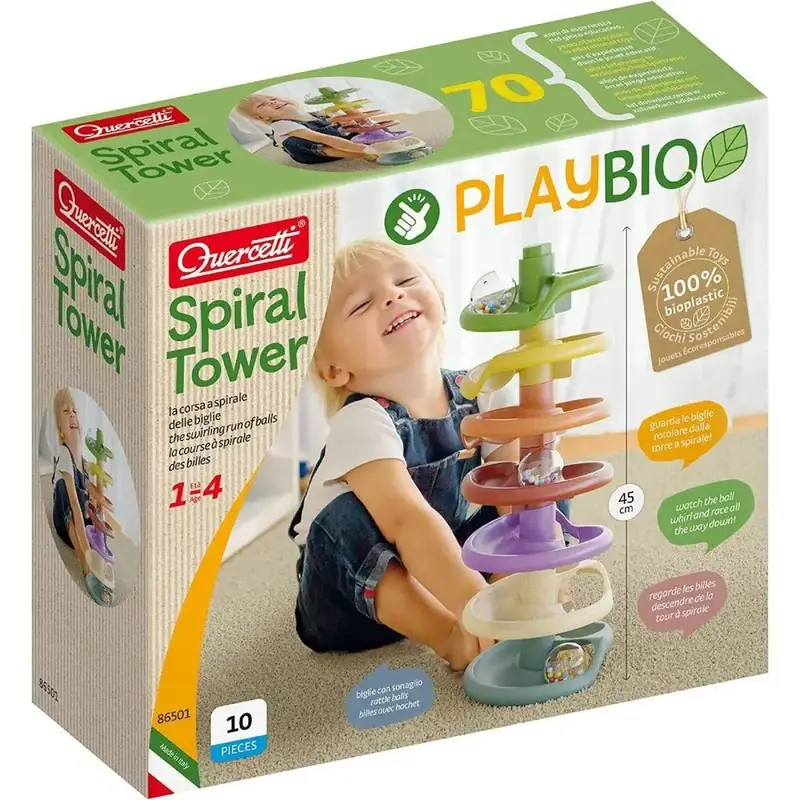 Pista per Biglie Quercetti 86501 Play Bio Spiral Tower