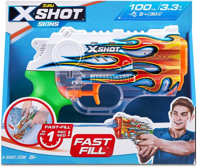 Pistola Ad Acqua X-Shot Water Skins Nano A Riempimento Rapido Di Zuru