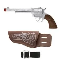 PISTOLA COWBOY CON FONDINA E CINTURA 28 cm