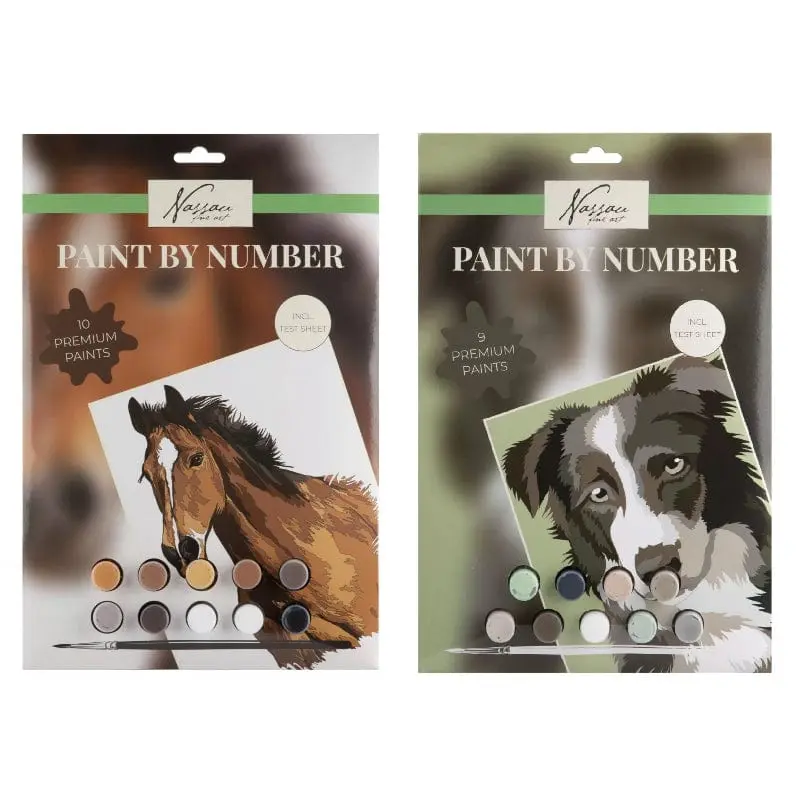 Pittura con i Numeri, set per dipingere tramite caselle numerate formato A4