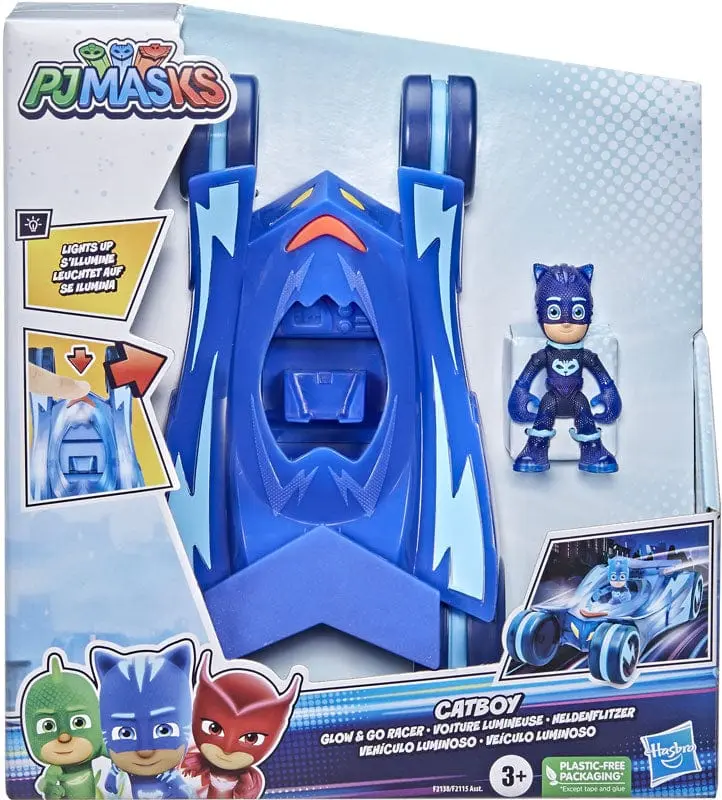 Pj Masks Veicoli con Luci, Super Pigiamini Catmobile con Catboy